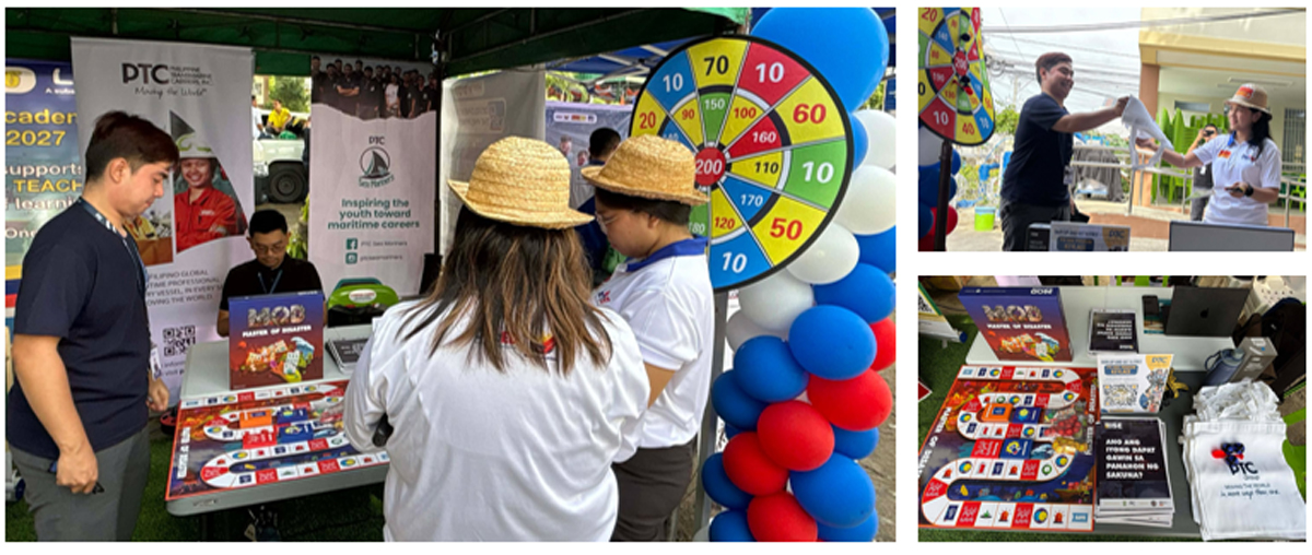 PTC RISE Program-3 | PTC People at an outdoor booth with a colorful prize wheel, balloons, and banners promoting youth programs.