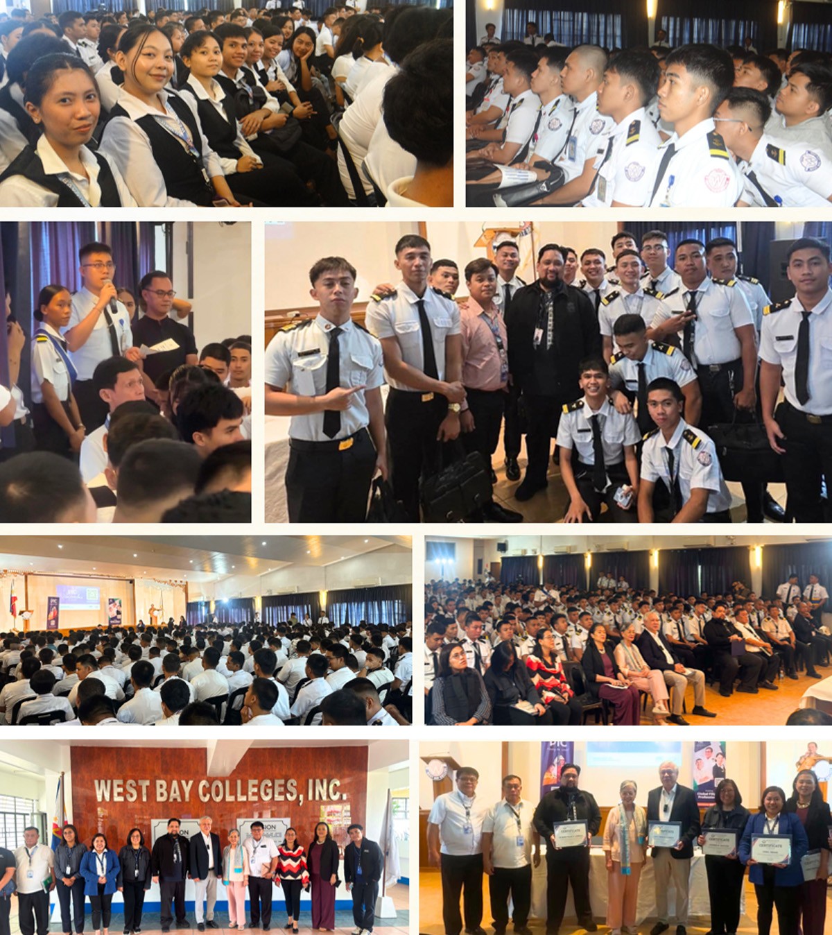 Bridging education and industry 05 | PTC Collage of students in uniforms at seminars, photos, and an awards moment.